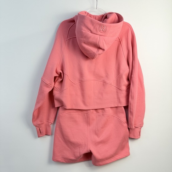 Lululemon Scuba Oversized Full-Zip + Scuba High-Rise 5" Shorts Sakura M/L 6 $196 - Picture 4 of 10